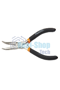 Длинногубцы Sparta Mini, 130 мм, никелированные, изогнутые, авторазжим