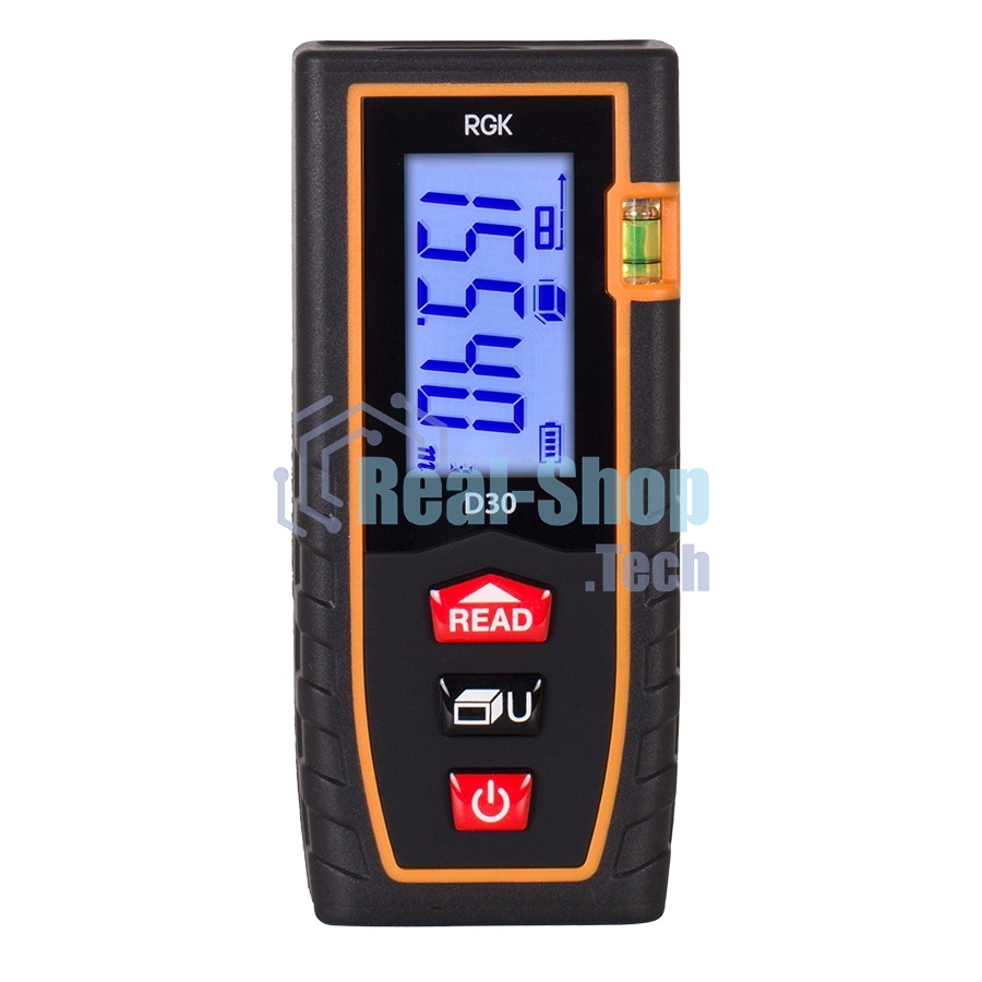 Лазерная рулетка RGK D30 дальность 0.3-30м точность ±2мм