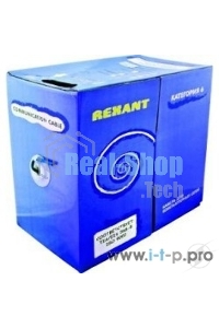 Кабель Rexant витая пара, F/UTP, категория 6, 4 x 2 x 0,57 мм, PVC, внутренний, синий, 305м