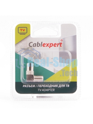 Переходник Cablexpert APL-FTVM-02, F (мама)/TV (папа), 90 градусов, блистер