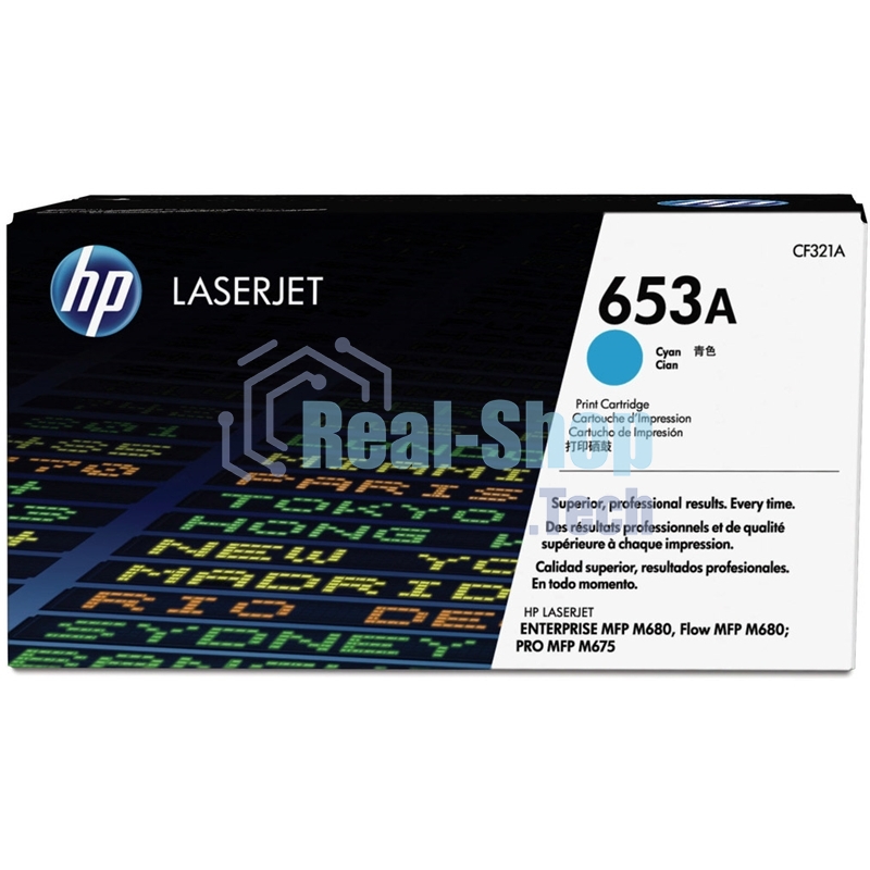 Тонер Картридж HP 653A CF321A голубой для HP MFP M680 (16000 стр.)