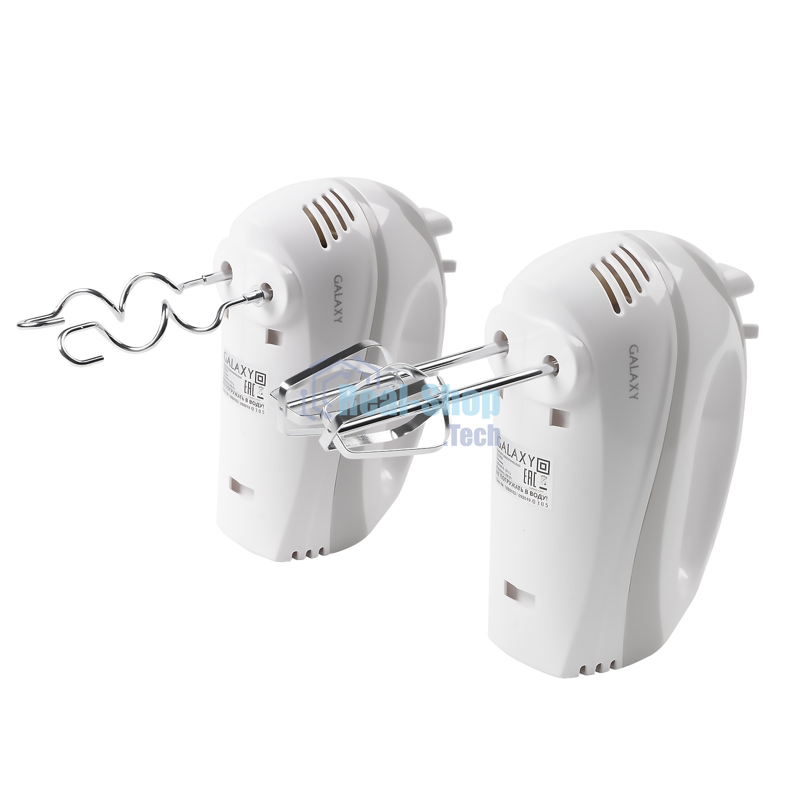 Миксер электрический Galaxy GL 2209, белый, ручной, 300 Вт, 5 скоростей + режим 