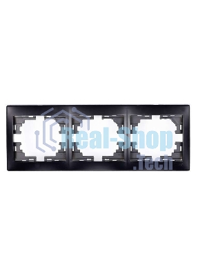 Рамка 3-м Мира горизонтальная черный бархат LEZARD 701-4200-148