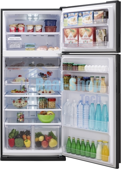 Холодильник Sharp SJ-XE59PMBK черный двухкамерный 430/148 л морозилка сверху