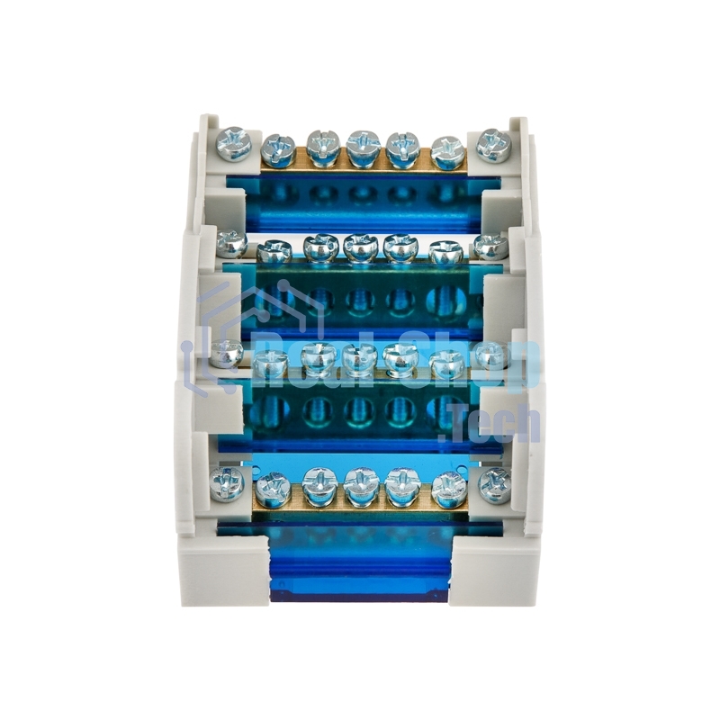 Шина на DIN-рейку в корпусе (кросс-модуль) Rexant 4х7