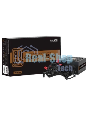 Блок питания Zalman ZM750-GVII, 750Вт, 80 PLUS Bronze, 120мм, черный