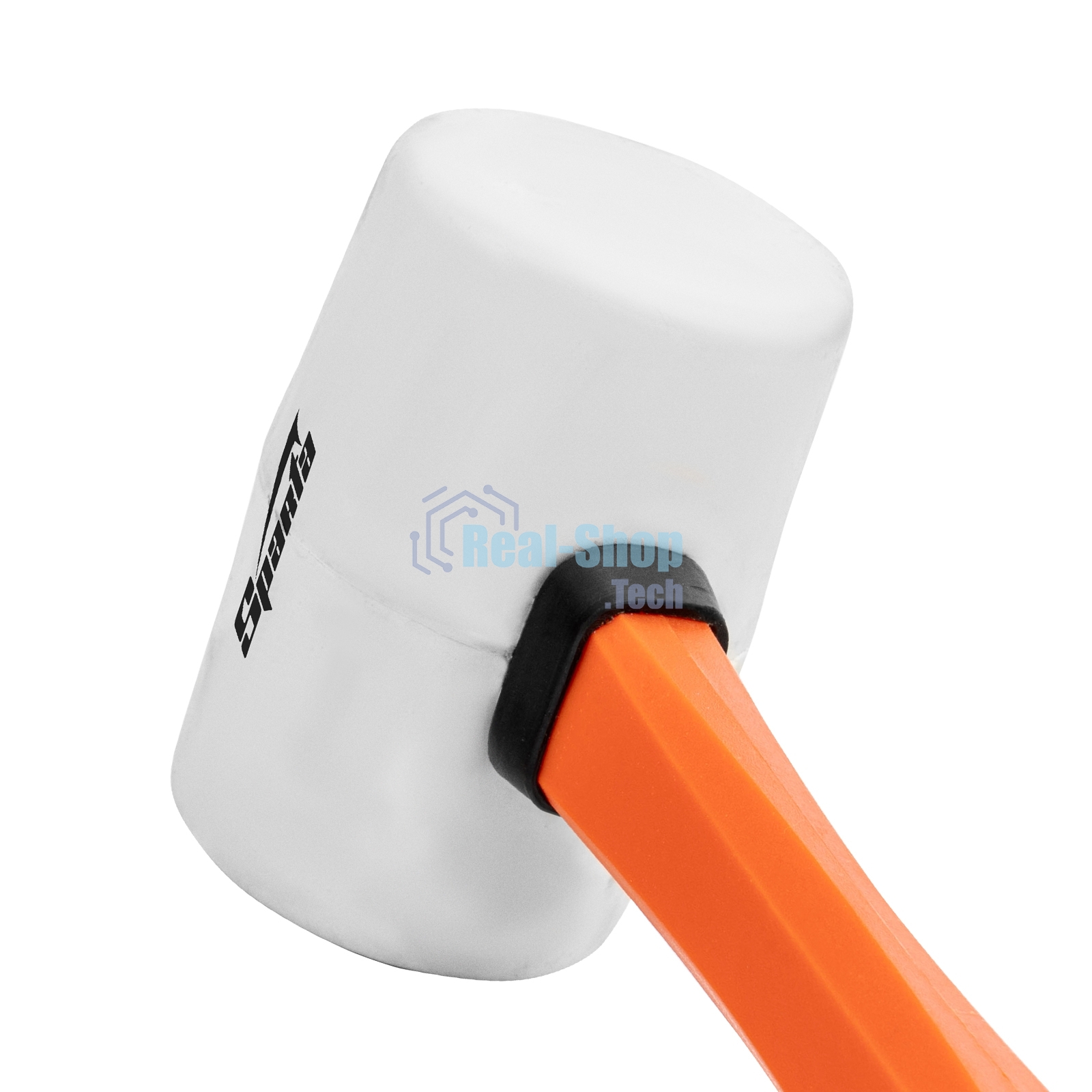 Киянка резиновая Sparta 450 г, белая резина, фибергласовая рукоятка