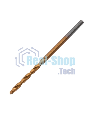 Сверло по металлу Matrix, 2,5 мм, HSS, нитридтитановое покрытие, цилиндрический хвостовик