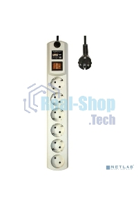 Сетевой фильтр Most HP 2м (6 розеток) белый (коробка)