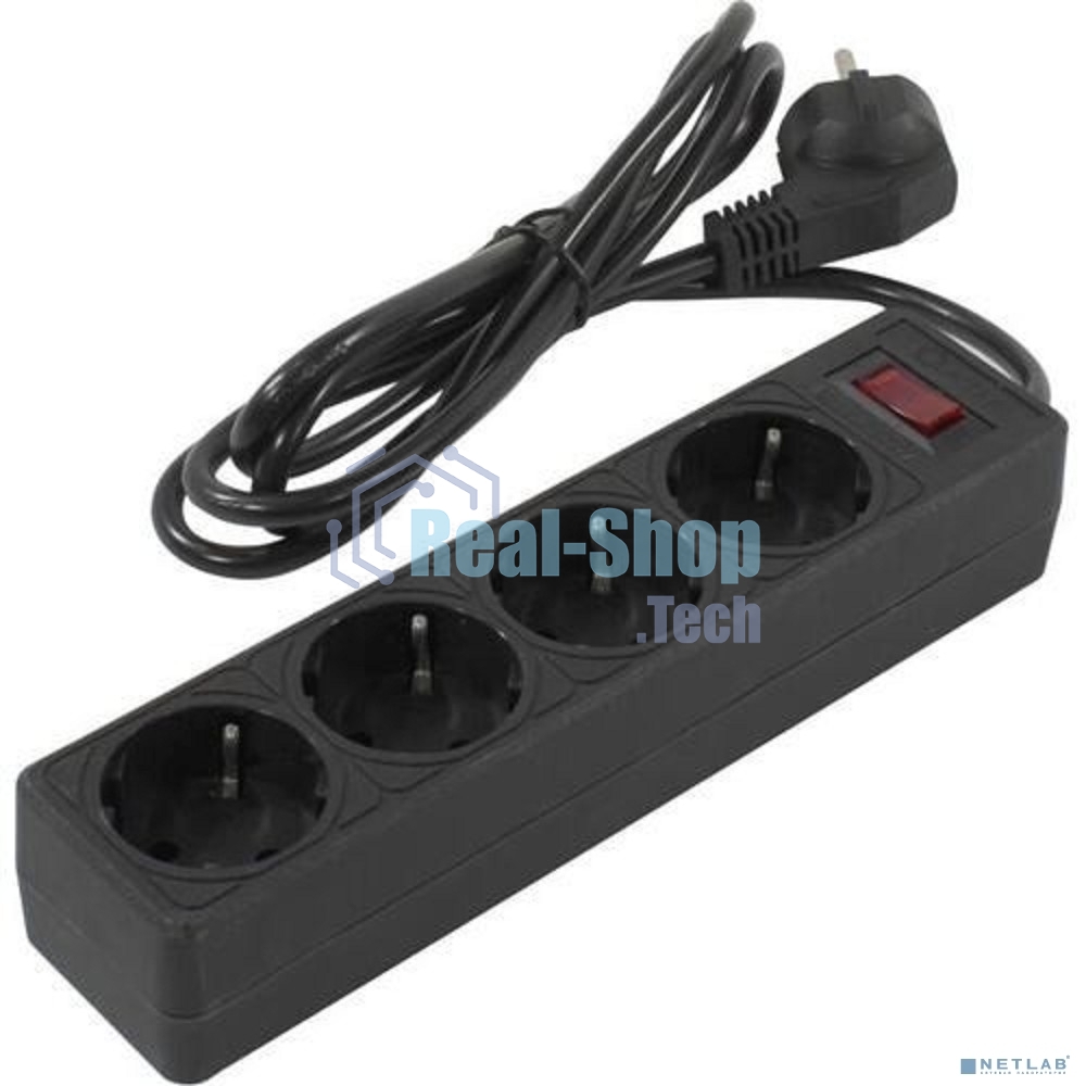 Сетевой фильтр 5bites GARDA SP4B-530 4S / 3x0.75мм2 / 3м / черный