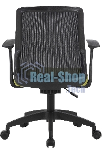 Кресло компьютерное Cactus CS-MC222-BKGN черный, сиденье салатовый, сетка/ткань, низк.спин. крестов. пластик, пластик черный