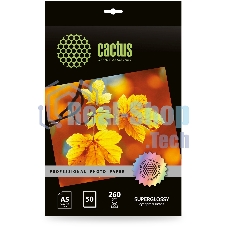 Фотобумага Cactus Prof CS-HGA526050 A5/260г/м2/50л./белый глянцевое для струйной печати