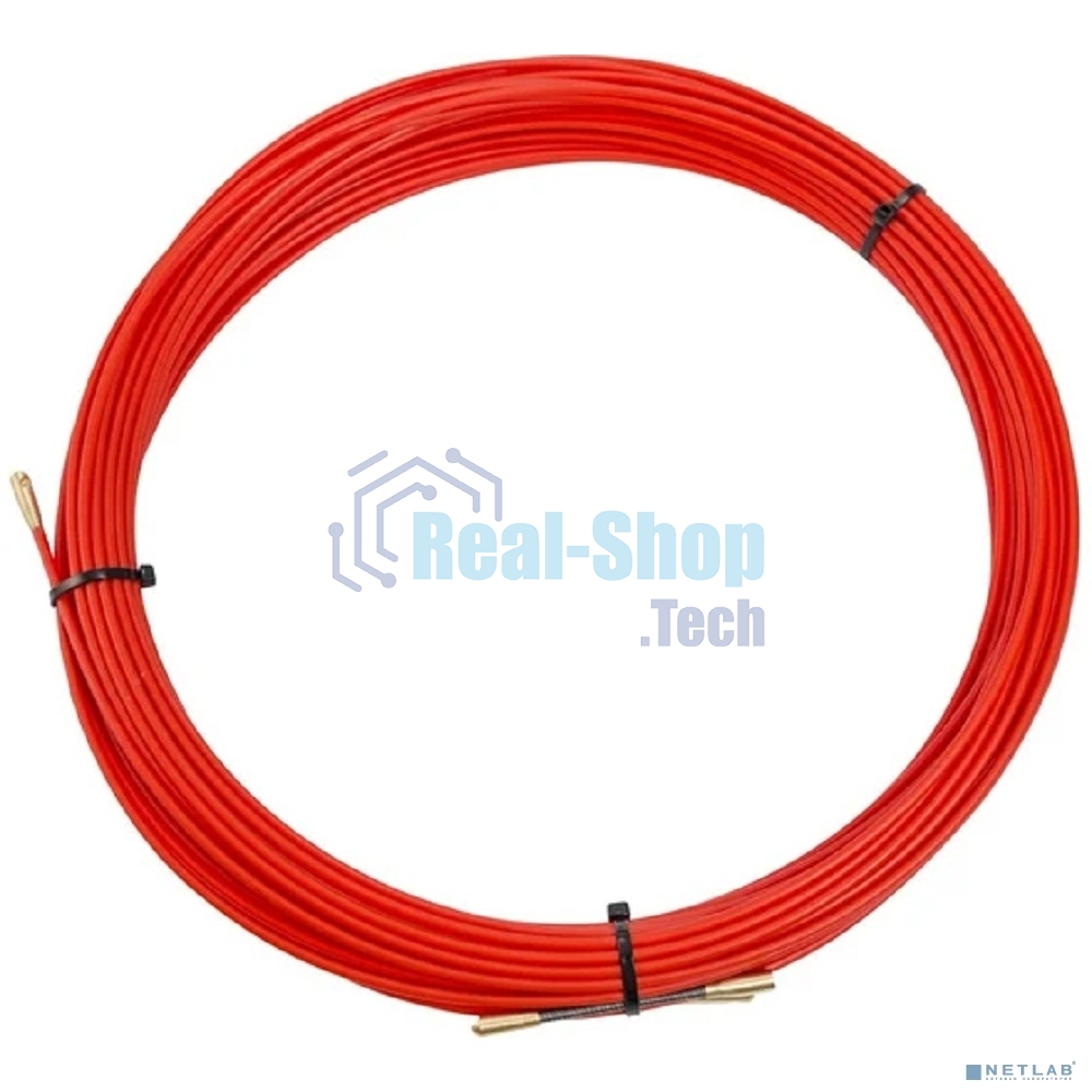 Протяжка кабельная Rexant (мини УЗК в бухте), стеклопруток, d=3,5 мм, 25 м, красная