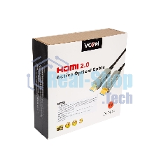 Активный оптический кабель HDMI 19M/M,ver. 2.0, 4K@60 Hz 40m VCOM