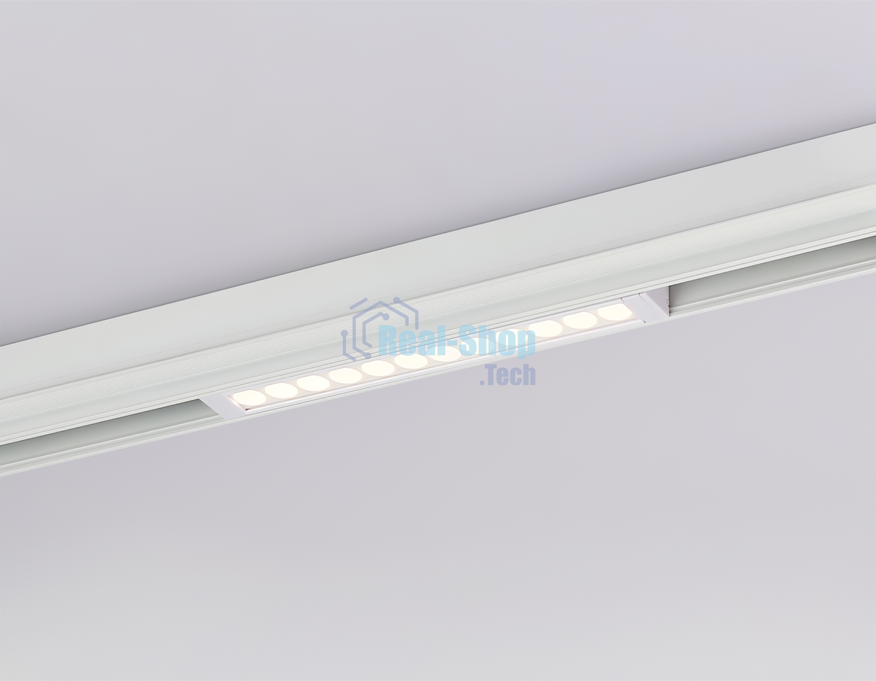 Управляемый светодиодный светильник для шинопровода Magnetic Ambrella light GL1301 WH белый IP20 12W 3000K-6400K 220V 24° 232*25*42 (Без ПДУ)