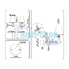 Настенный светильник Ambrella light LH75047 BS/WH латунь/белый E14 max 40W 230*140*270