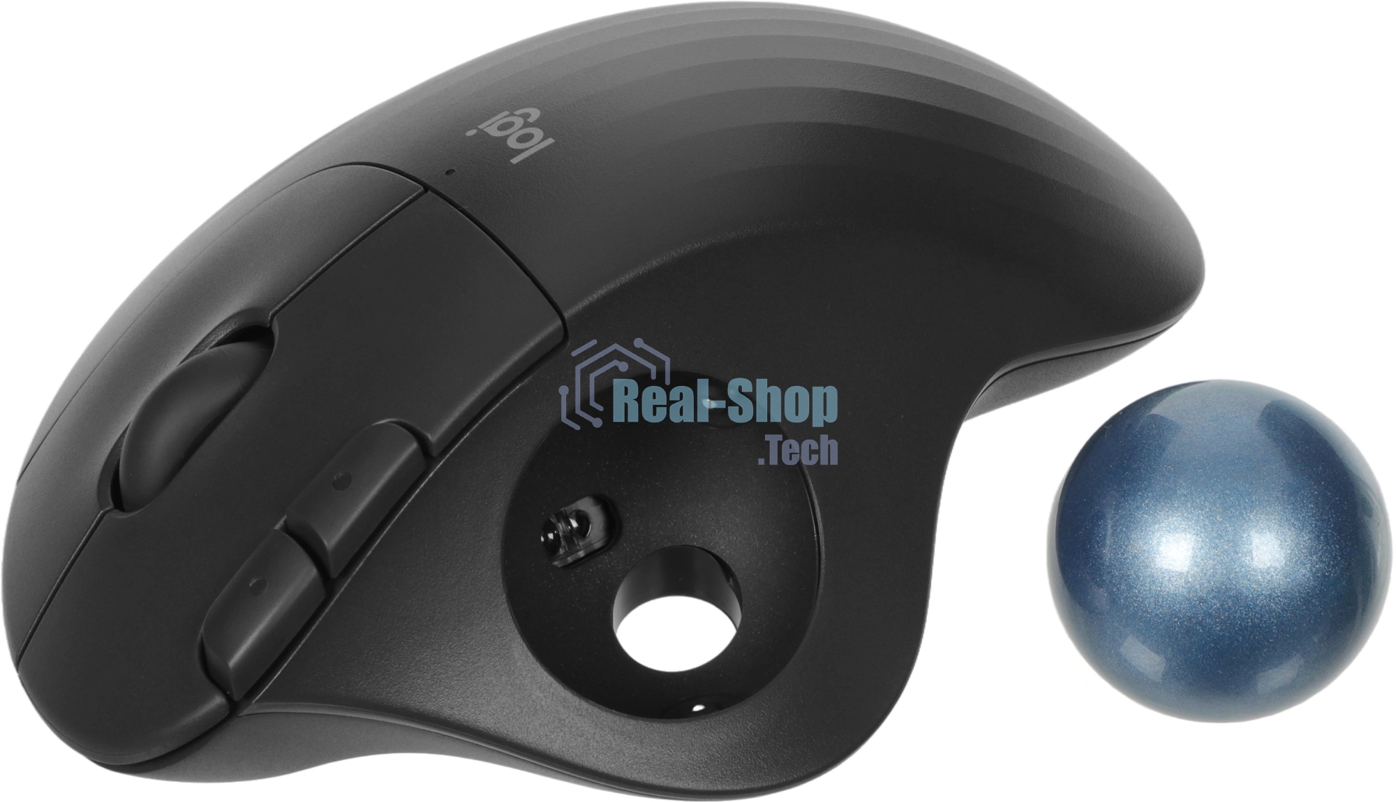 Трекбол Logitech M575S черный оптическая 2000dpi беспров. BT/Radio USB2.0 (910-007035)