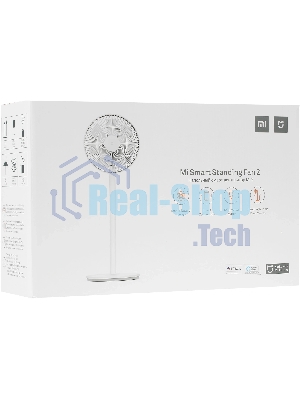 Вентилятор Xiaomi Mi Smart Standing Fan 2 белый, напольный, 15 Вт, 100 скоростей, 35.5 см