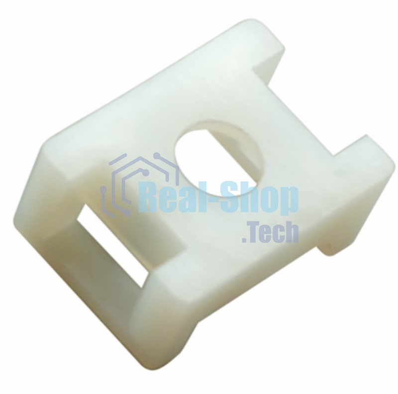 Площадка для крепления стяжки Rexant (ПС-2) 22x16 мм, белая, упаковка 100 шт.