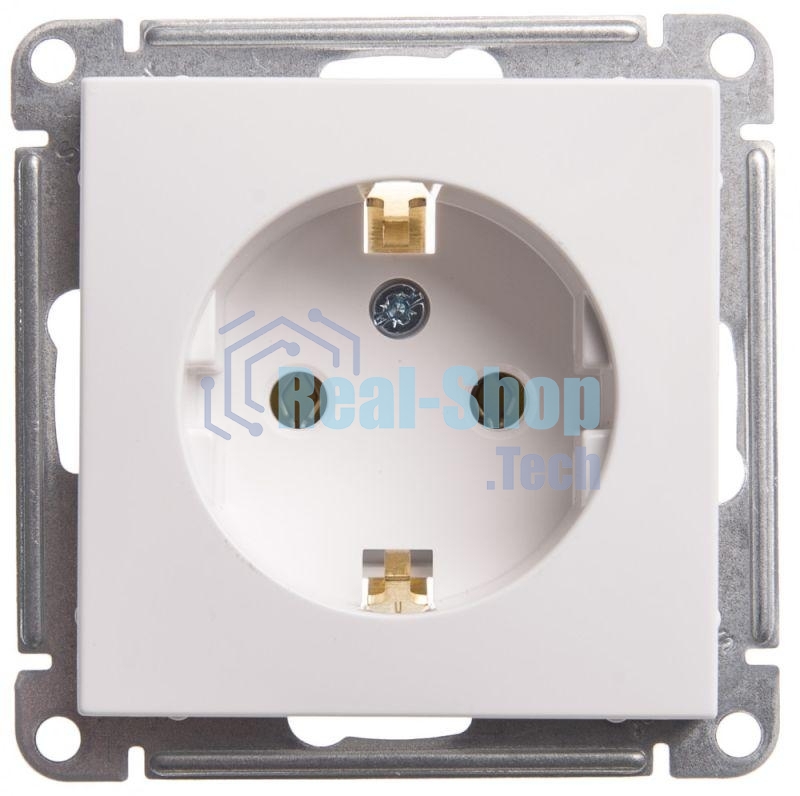 Механизм розетки W59 16А без защ. шторок с заземл. белый SchE RS16-154-1-86