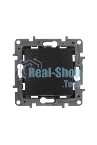 Переключатель одноклавишный, автоматические клеммы, Etika, 10AX, 250 В~, антрацит