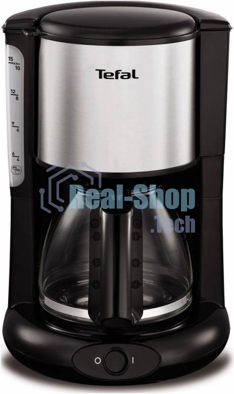 Кофеварка капельная Tefal CM361838 1000Вт серебристый/черный