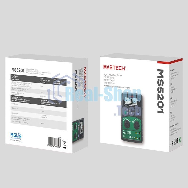 Измеритель сопротивления изоляции MS5201 MASTECH