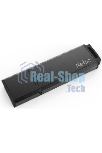 Флешка USB Netac U351 64Gb NT03U351N-064G-20BK, USB 2.0, с колпачком, металлическая черная