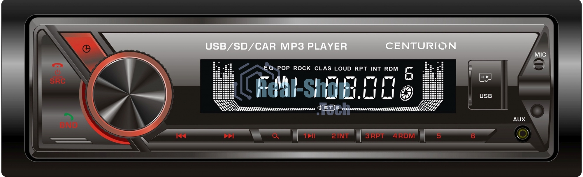 Автомагнитола Centurion MX-030, 1 DIN, Bluetooth, USB Type-A, AUX