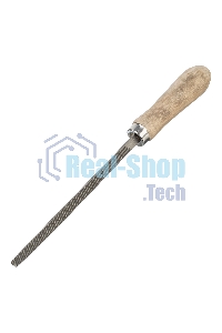 Напильник Сибртех, 150 мм, трехгранный, деревянная ручка