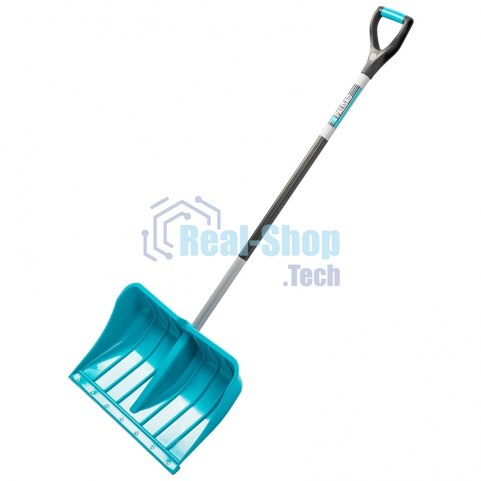 Лопата для уборки снега пластиковая LUXE, 540х375х1520 мм, стальной черенок Palisad