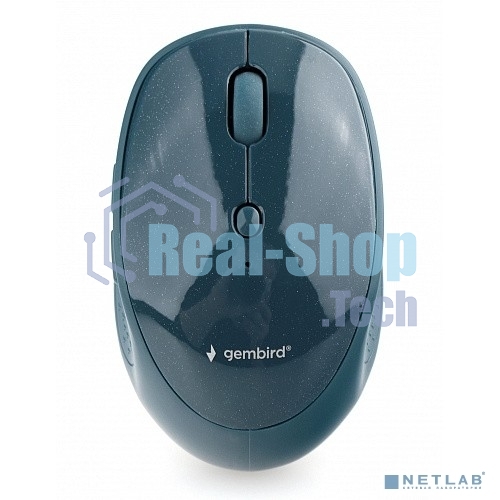 Мышь беспроводная Gembird MUSW-550 синий, 1600 dpi, радиоканал, Bluetooth, USB, кнопки - 6