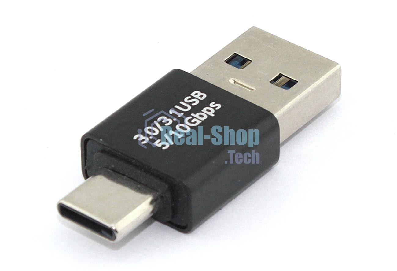 Переходник USB Type A папа на Type-C папа