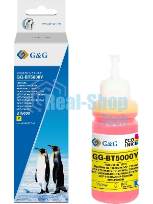 Чернила G&G GG-BT5000Y желтый70мл для Brother HL-T4000DW/DCP-T510W/DCP-T710W/MFC-T810W/