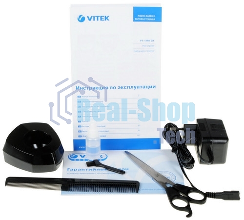 Машинка для стрижки Vitek Euphoria VT-1356 черный (насадок в компл:4шт)