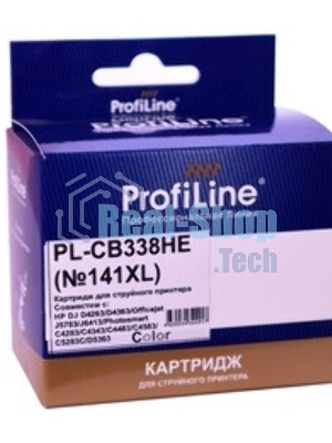 Картридж струйный ProfiLine PL-CB338HE №141XL для принтеров HP DJ D4263/D4363/Officejet J5783/J6413/Photosmart C4283/C4483/C4583/C5283C/D5363 Color водные
