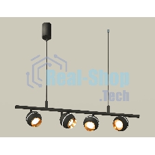 Светильник Ambrella light XB9002500/4 SBK/PYG черный песок/золото желтое полированное MR16 GU5.3 (С9002, С1102, N7034)