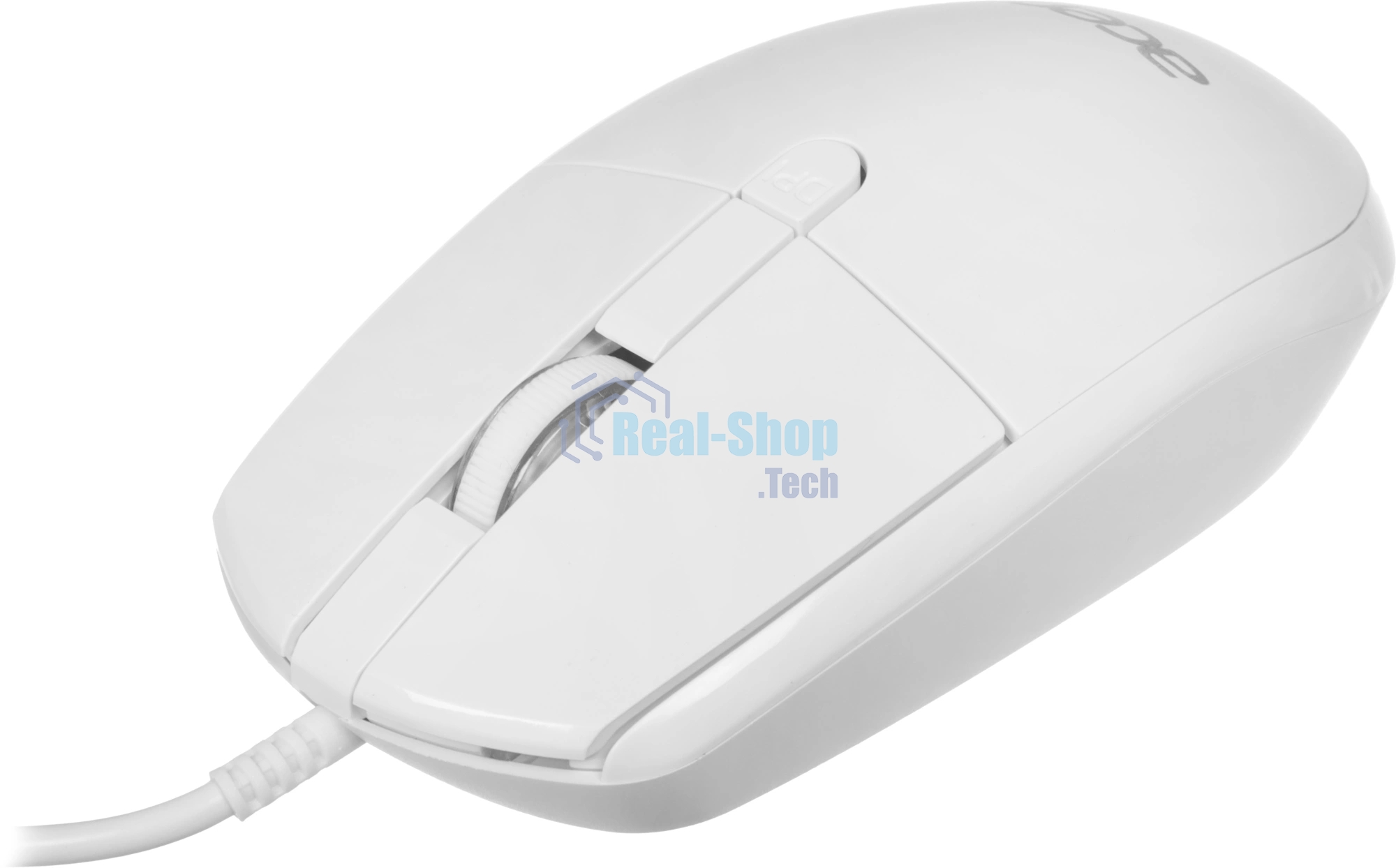 Мышь проводная Acer OMW401 белый, 2000 dpi, USB, кнопки - 4