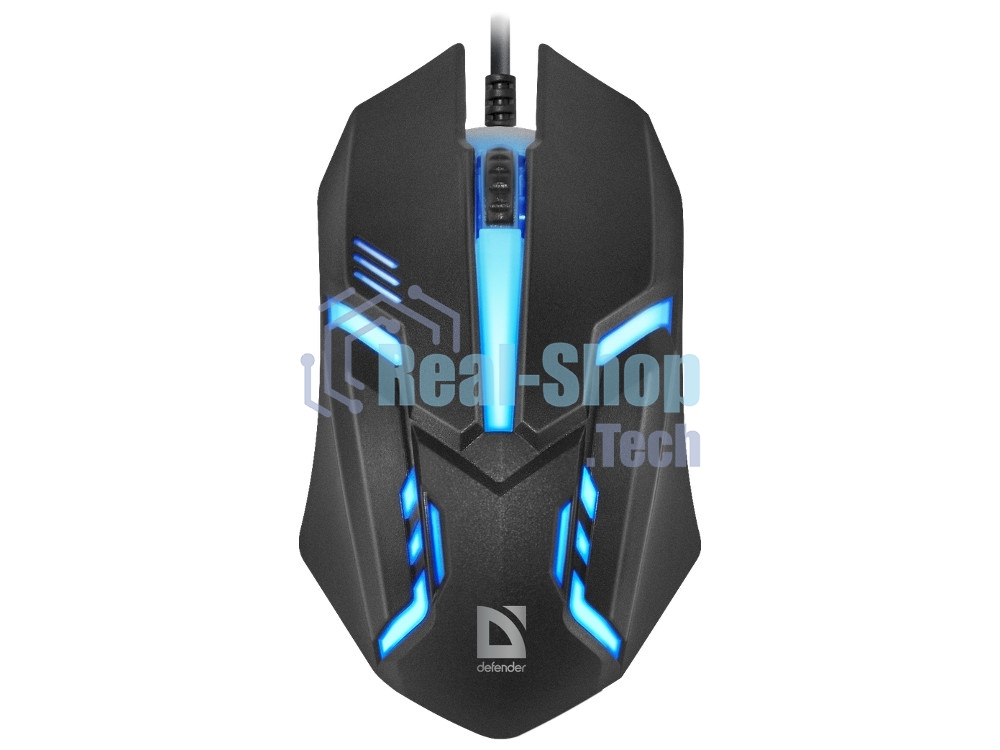 Мышь проводная Defender Hit MB-550 черный, 1600 dpi, USB, кнопки - 4
