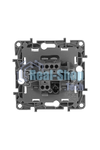 Переключатель одноклавишный, автоматические клеммы, Etika, 10AX, 250 В~, антрацит