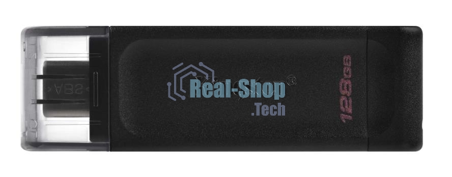 Флешка USB Kingston DataTraveler DT70 (DT70/128Gb), 128Gb, USB Type C, R/W 70/45, черный