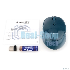 Мышь беспроводная Gembird MUSW-550 синий, 1600 dpi, радиоканал, Bluetooth, USB, кнопки - 6