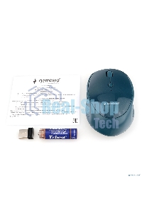 Мышь беспроводная Gembird MUSW-550 синий, 1600 dpi, радиоканал, Bluetooth, USB, кнопки - 6