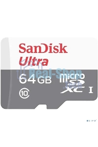 Флеш карта microSD 64Gb SanDisk microSDXC Class 10 Ultra UHS-I 100Mb/s