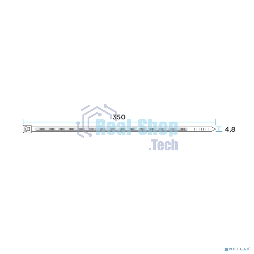 Хомут кабельный 4.8х350 нейл. бел. (уп. 100 шт) PROconnect 57-0350