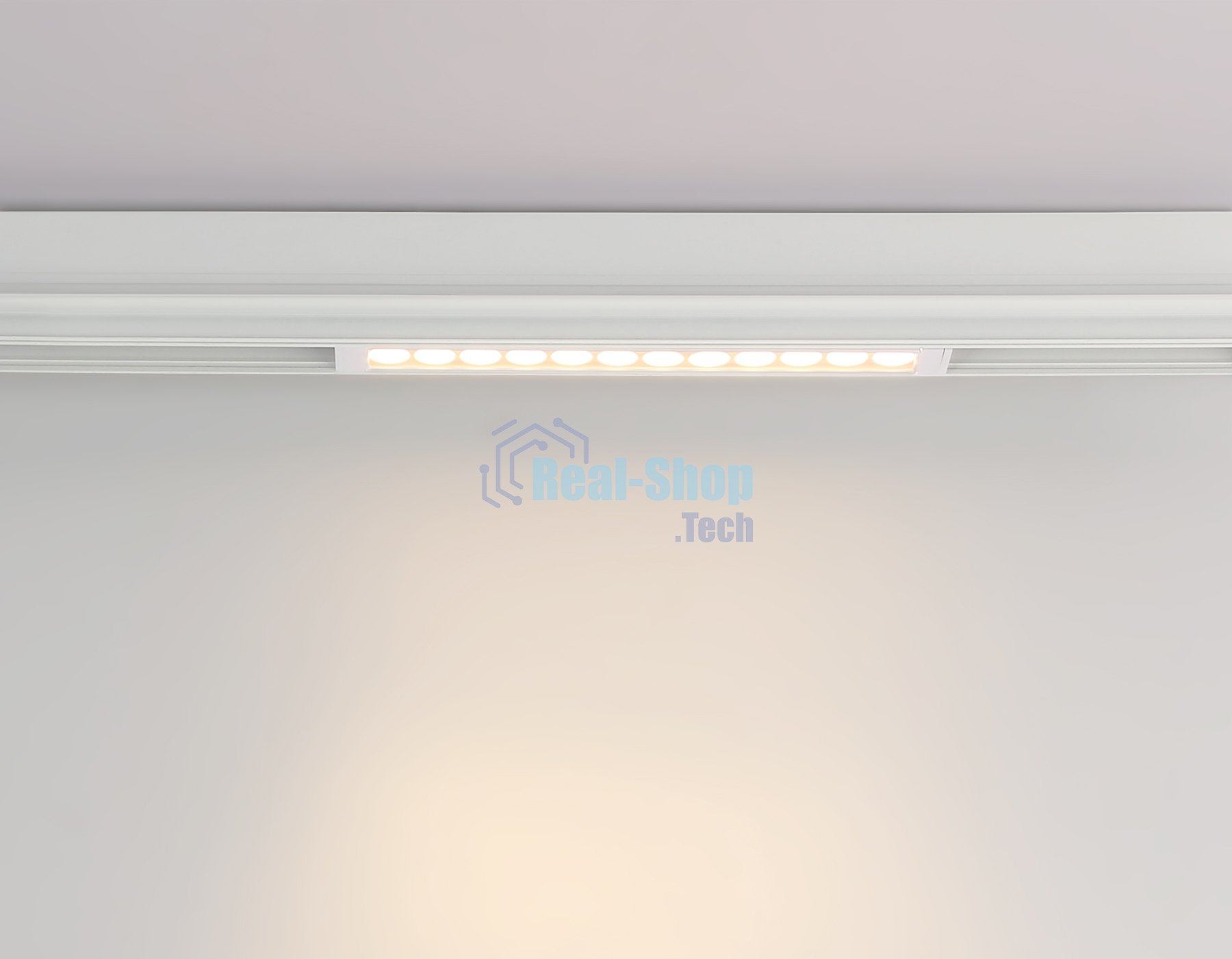 Управляемый светодиодный светильник для шинопровода Magnetic Ambrella light GL1301 WH белый IP20 12W 3000K-6400K 220V 24° 232*25*42 (Без ПДУ)