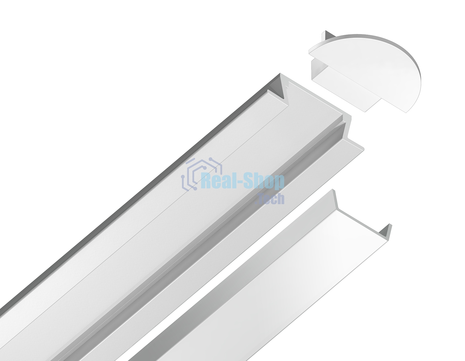 Алюминиевый профиль Ambrella light GP1001WH белый 2000*21.5*6.8