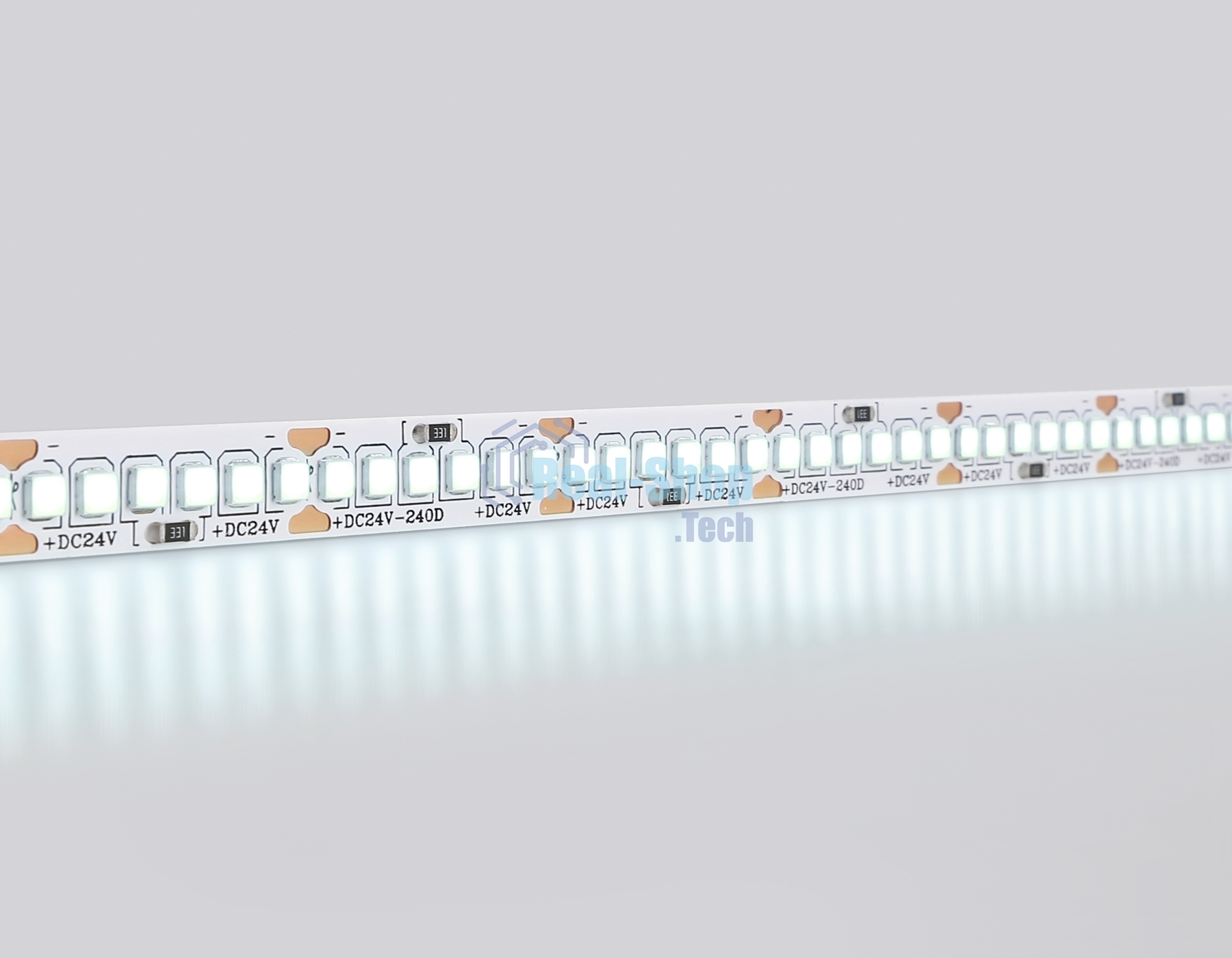 Светодиодная лента Ambrella light GS3403 2835 240Led/ 20W m/ 24V IP20 6500K/ 5000*10*1.2mm (2 конт.)