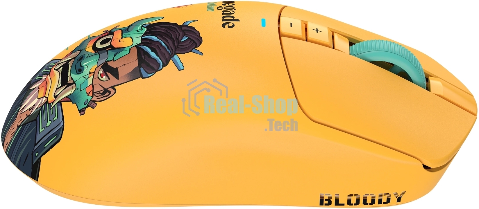 Мышь беспроводная/проводная A4Tech Bloody R72 Ultra желтый, 20000 dpi, USB Type-A, радиоканал, кнопки - 7
