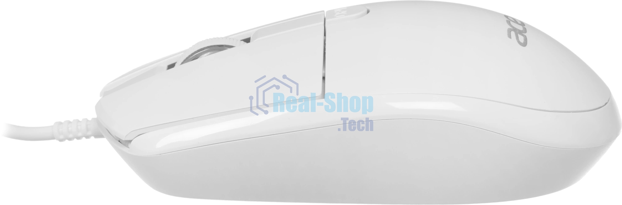 Мышь проводная Acer OMW401 белый, 2000 dpi, USB, кнопки - 4